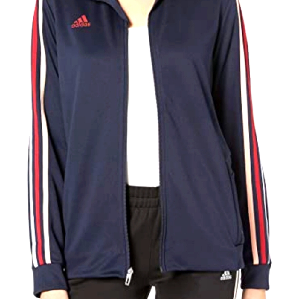 adidas Women's Tiro Sweat-Wicking Soccer Track Jacket, Dark Blue, xsmall (NWT